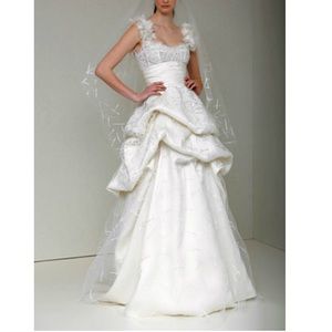 Monique Lhuillier Kleinfeld (Sample)Wedding Dress Ivory Vintage 2011 Collection